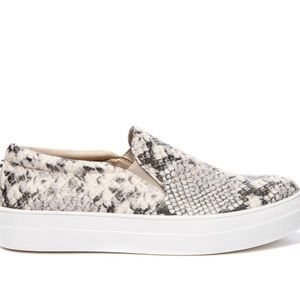 STEVE MADDEN snake pattern slip on’s